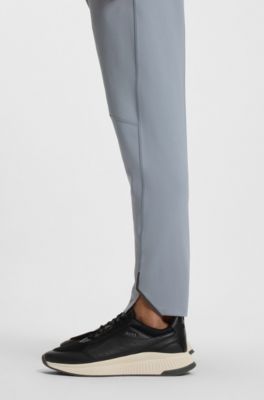 Quick-dry trousers with reflective branding, Grey