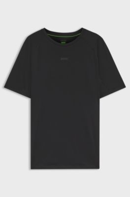 Active slim-fit T-shirt with decorative reflective details, Black