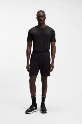 Active slim-fit T-shirt with decorative reflective details, Black
