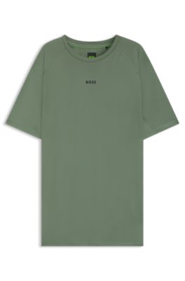 Active slim-fit T-shirt with decorative reflective details, Green