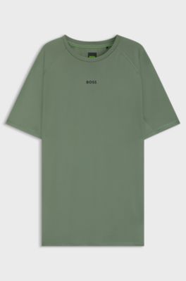 Active slim-fit T-shirt with decorative reflective details, Green