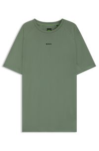 Active slim-fit T-shirt with decorative reflective details, Green