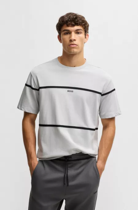Relaxed-fit cotton T-shirt with tape and logo details