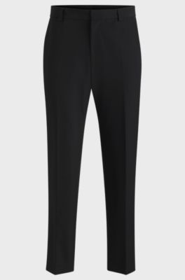 Pantaloni con fit moderno in twill elasticizzato ad alte prestazioni, Nero