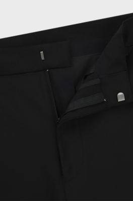 Pantaloni con fit moderno in twill elasticizzato ad alte prestazioni, Nero