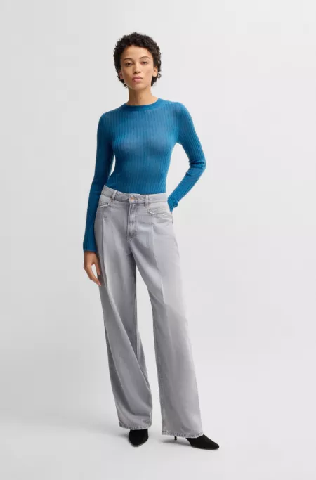 Wool-blend slim-fit sweater