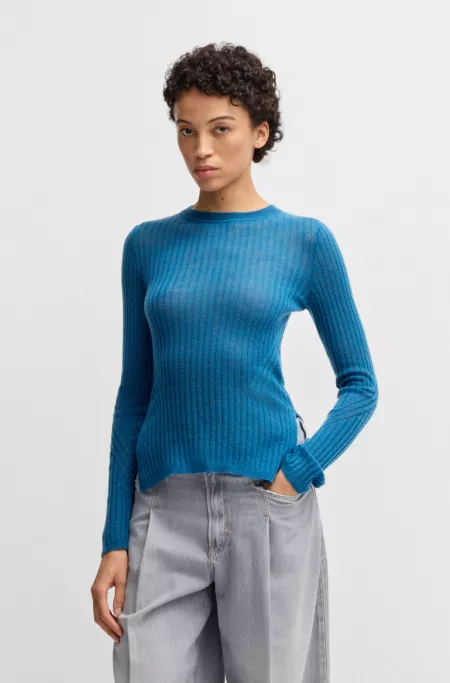 Wool-blend slim-fit sweater