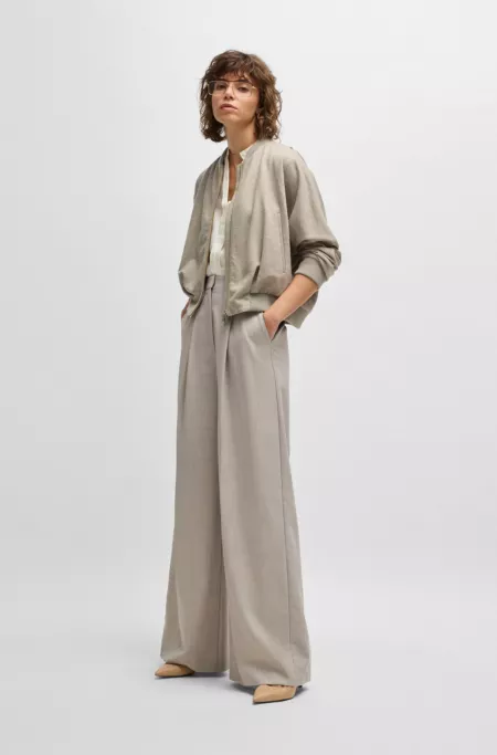 Oversized-fit jacket in virgin wool
