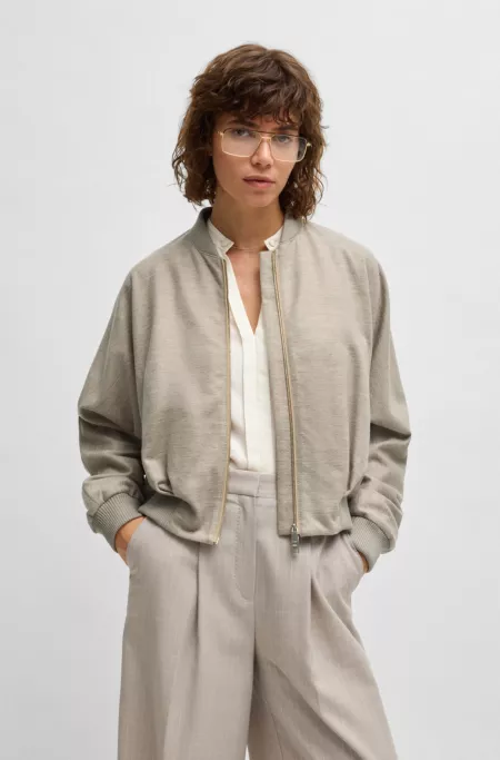 Oversized-fit jacket in virgin wool