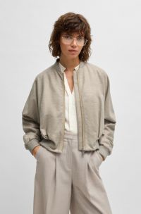 Veste Oversize en laine vierge, Brun chiné