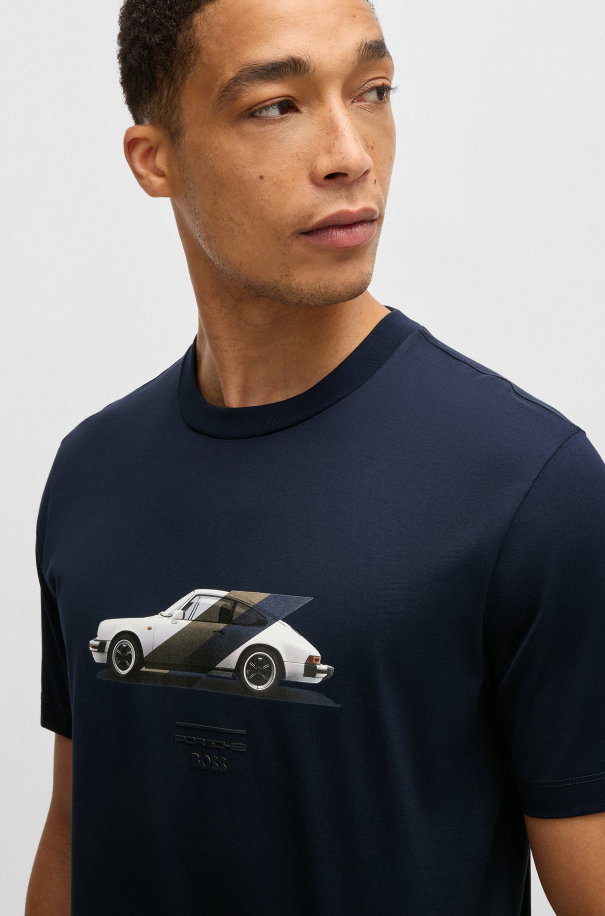 BOSS - Porsche x BOSS シルケットコットン Tシャツ BOSS - Porsche x BOSS シルケットコットン Tシャツ