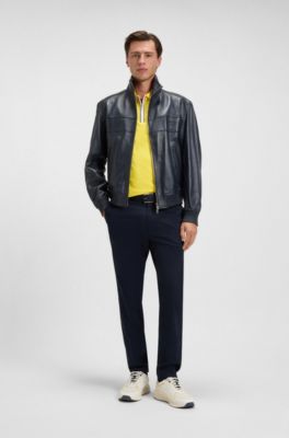 Porsche x BOSS stretch-cotton polo shirt, Yellow