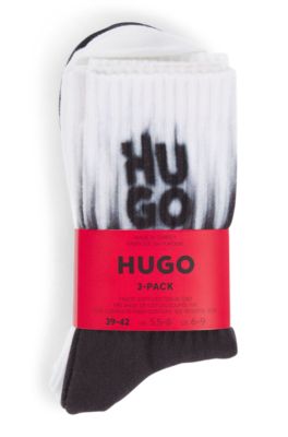HUGO Threepack of shortlength socks with logo details