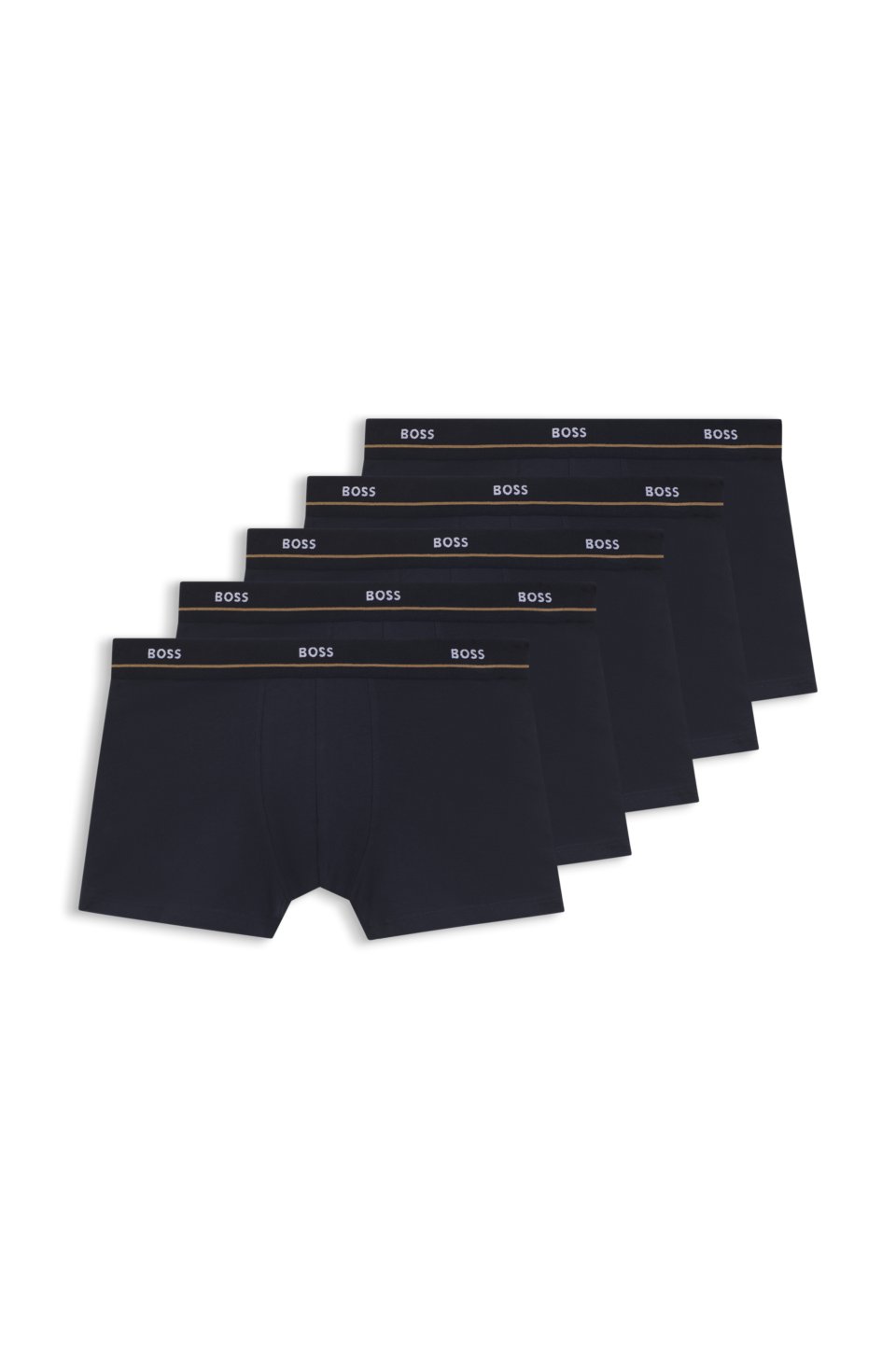 Five-pack stretch-cotton trunks