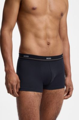 Five-pack stretch-cotton trunks, Dark Blue