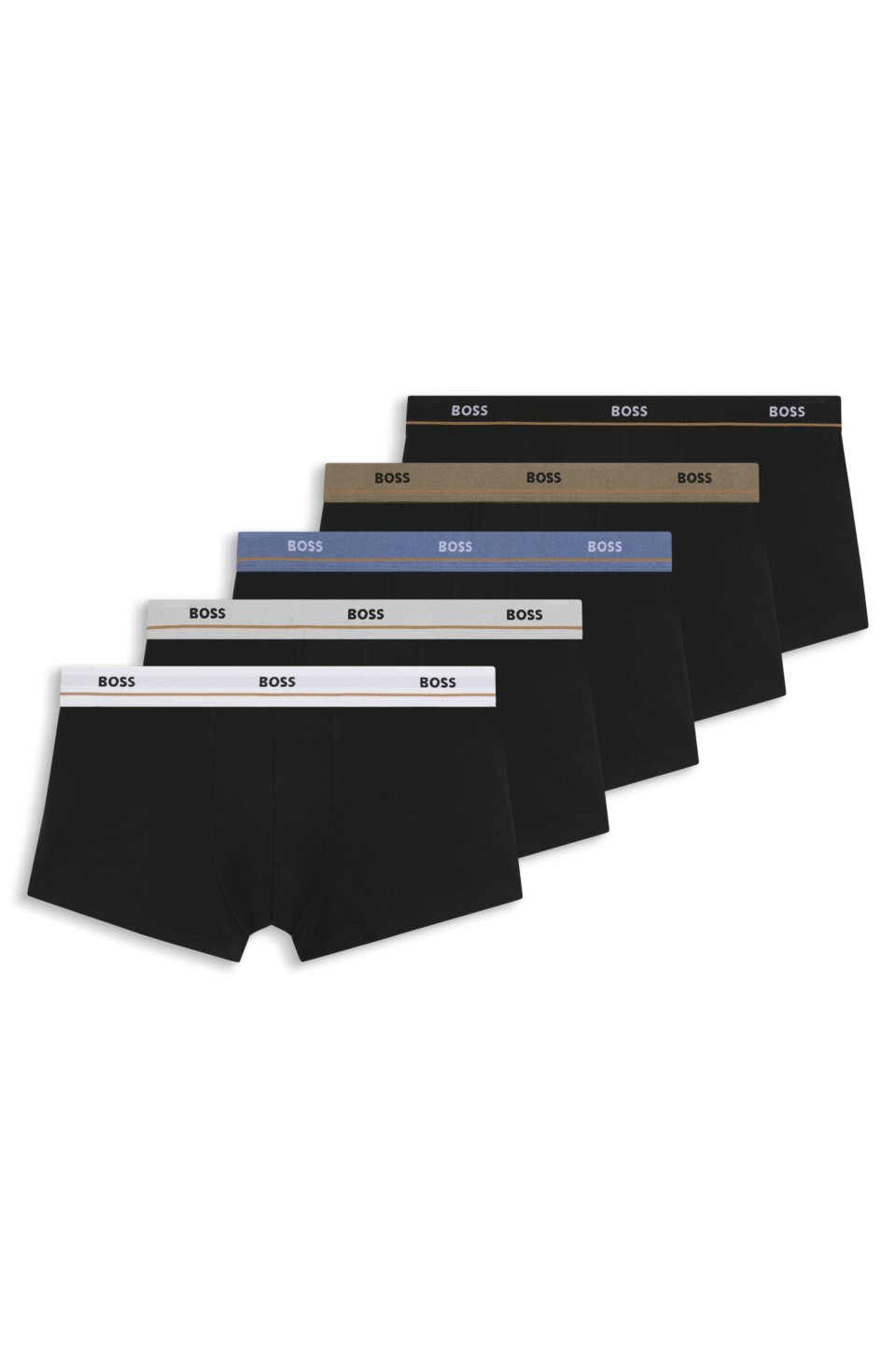 Five-pack stretch-cotton trunks