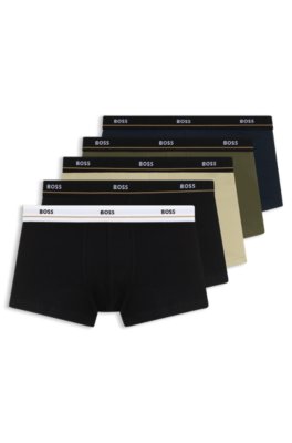 Five-pack stretch-cotton trunks