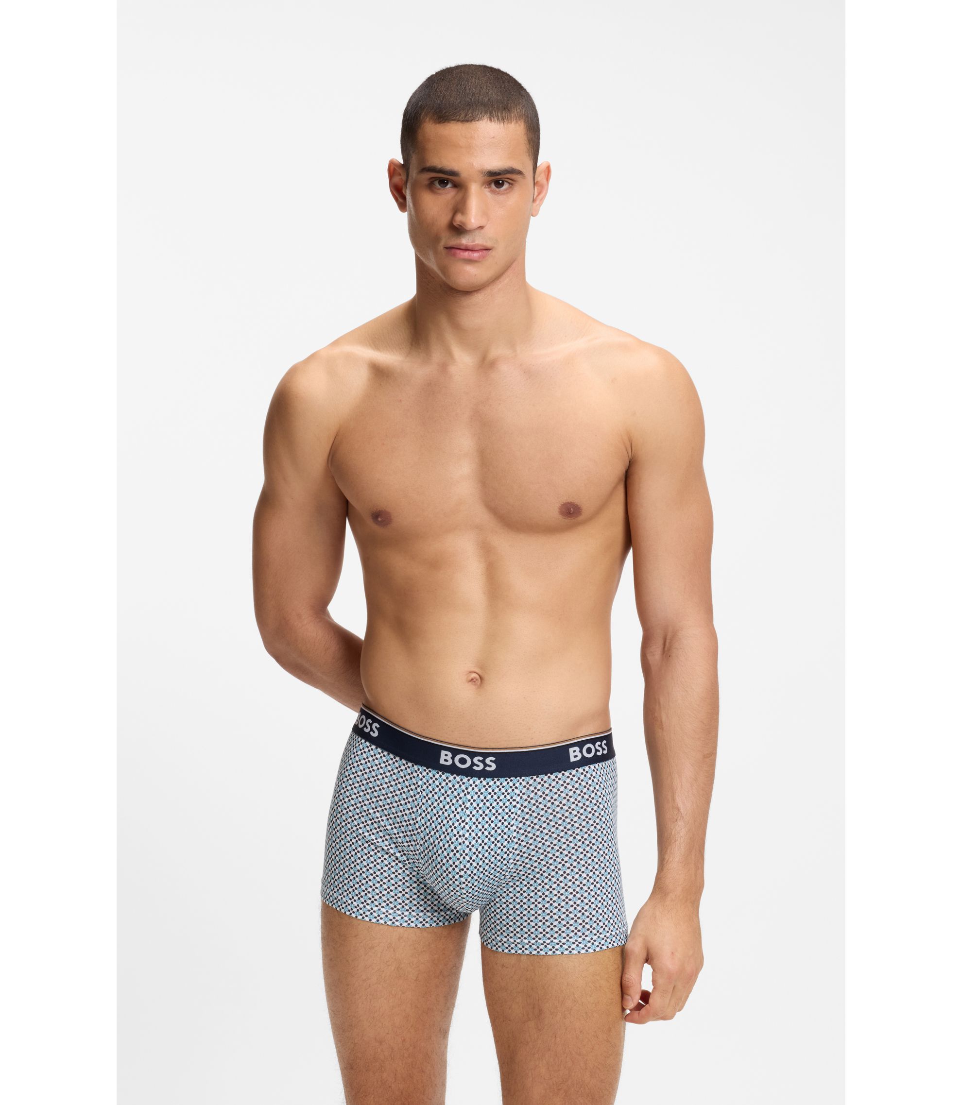 BOSS - ボクサーパンツ3枚セット ロゴウエストバンド ストレッチ