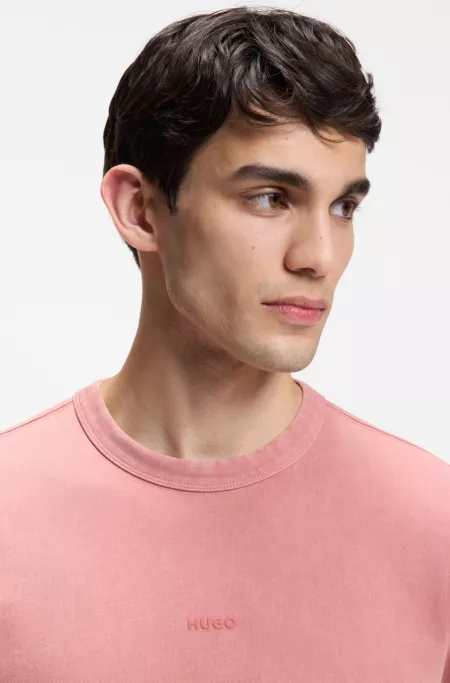 Cotton-jersey relaxed-fit T-shirt with logo print