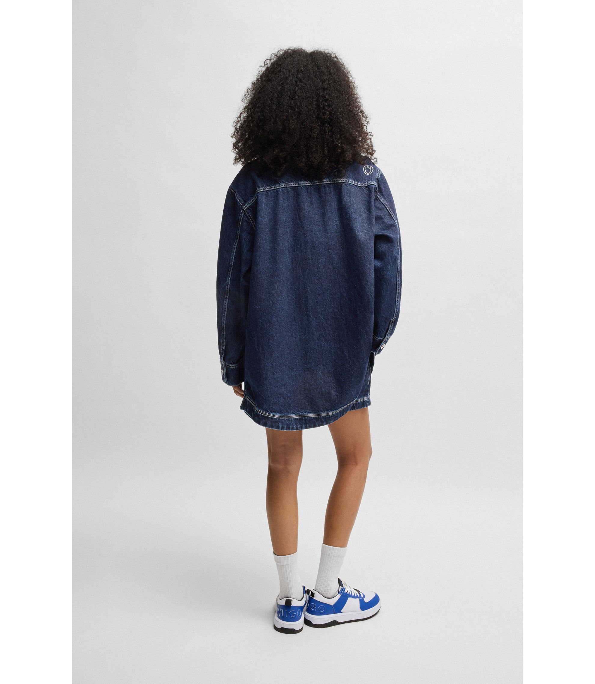 HUGO - オーバーサイズフィット デニムジャケット コントラスト