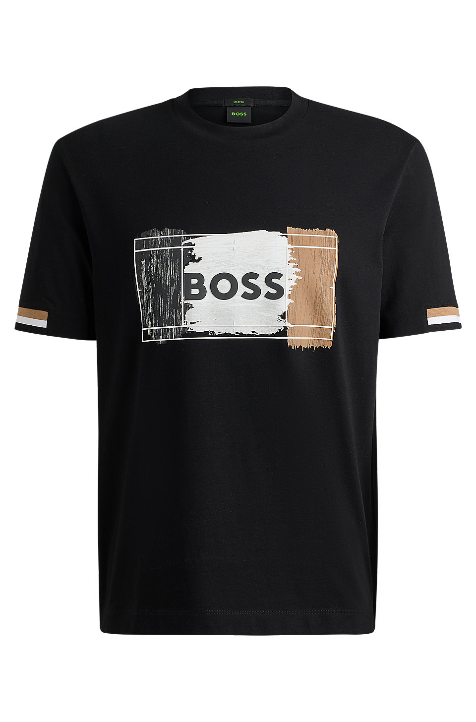 BOSS - Cotton-jersey T-shirt with signature artwork