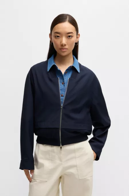 Oversized-fit jacket with layered effect