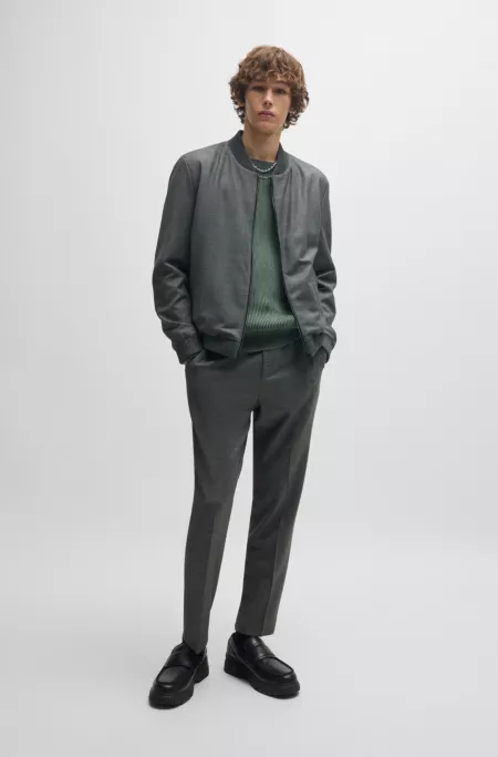 Slim-fit jacket in micro-patterned birdseye cloth