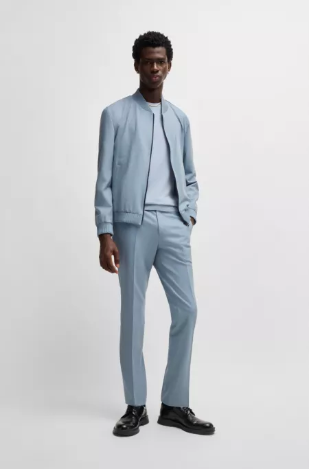 Slim-fit jacket in a stretch-wool blend