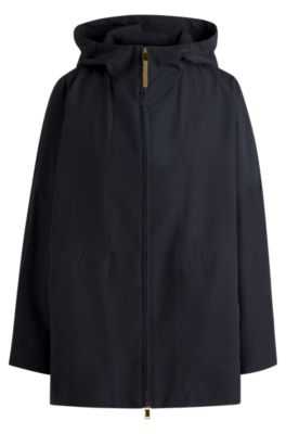 BOSS - Wasserabweisende Jacke aus italienischer Wolle - Dunkelblau