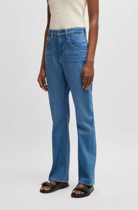 Bootcut jeans in blue comfort-stretch denim