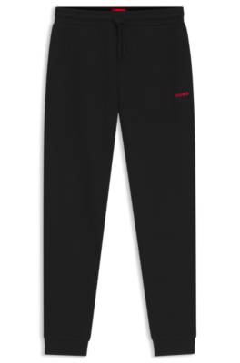 Cotton-blend pyjama bottoms with embroidered logo 1