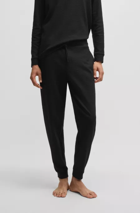 Cotton-blend pyjama bottoms with embroidered logo