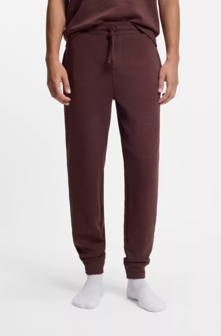 Cotton-blend pyjama bottoms with embroidered logo