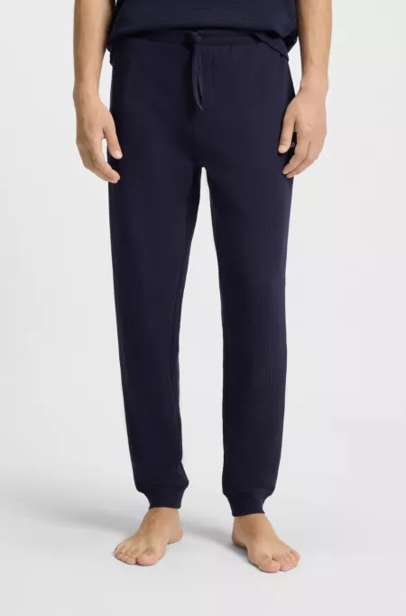 Cotton-blend pyjama bottoms with embroidered logo