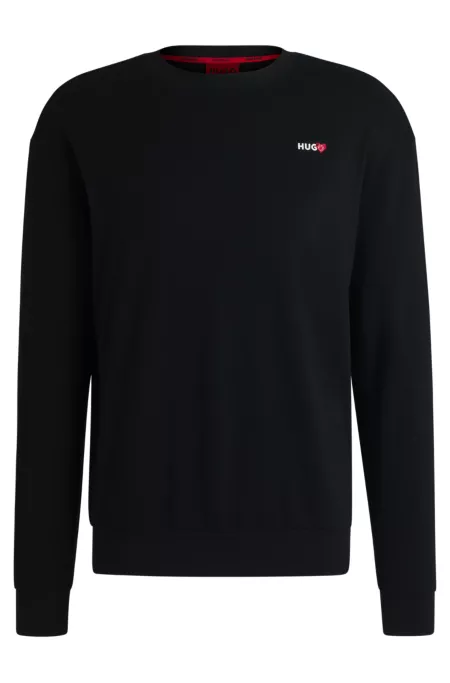 Cotton-blend sweatshirt with heart logo