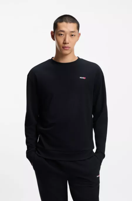 Cotton-blend sweatshirt with heart logo