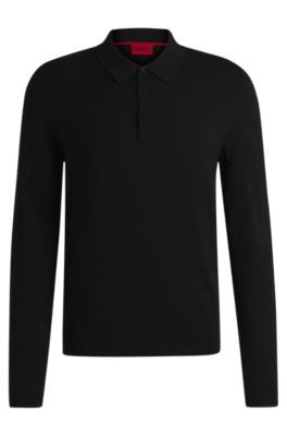 Hugo Slim-fit knit polo pikéer herr – bild 4