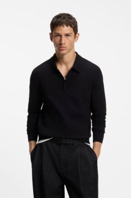 Slim-fit knit polo