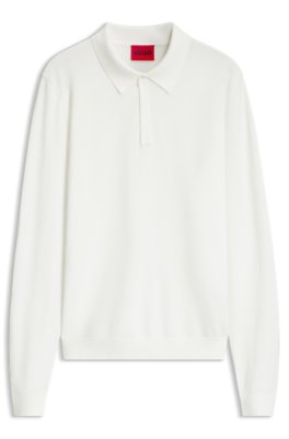 Hugo Uomo Colore Neutro Polo Slim Fit In Maglia