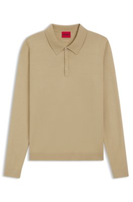 Hugo Uomo Beige Polo Slim Fit In Maglia