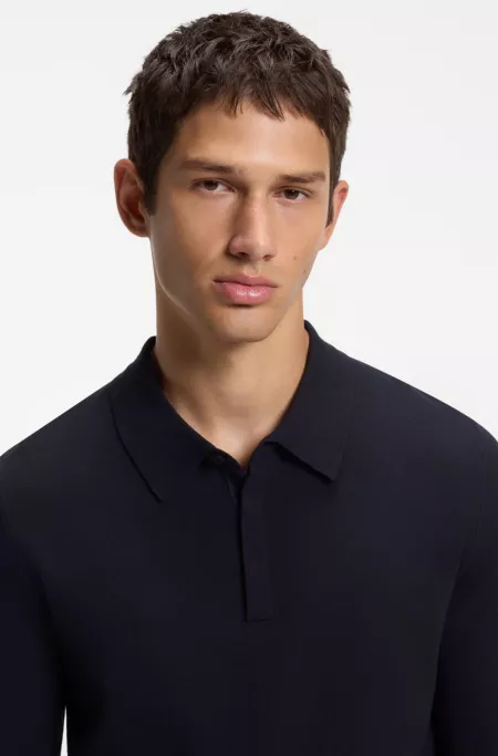 Slim-fit knit polo