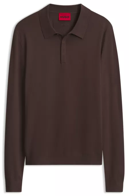 Polo Slim en maille avec logo au dos