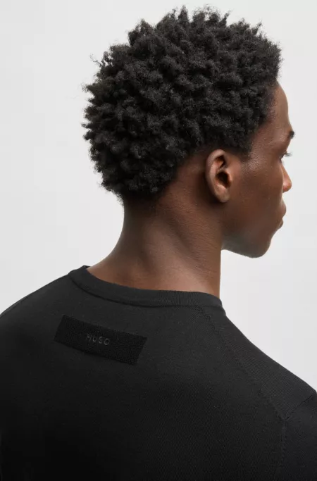 Regular-fit sweater with crew neck in soft yarns