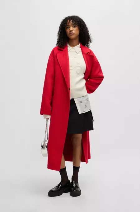 Relaxed-fit sweater with embossed logo