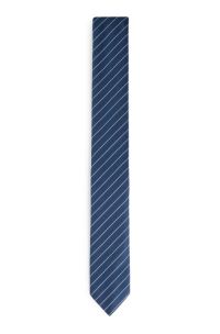 Cravatta ideale per i viaggi con motivo jacquard, Blu scuro