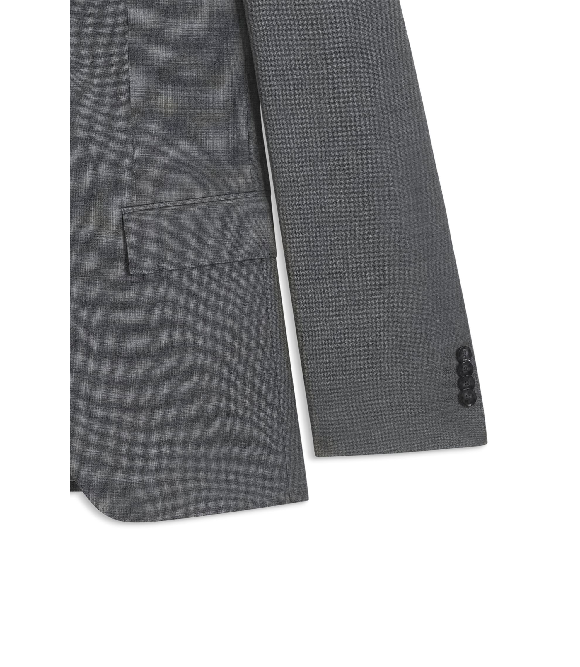 BOSS - Slim-fit suit in a micro-patterned wool blend - Light Grey