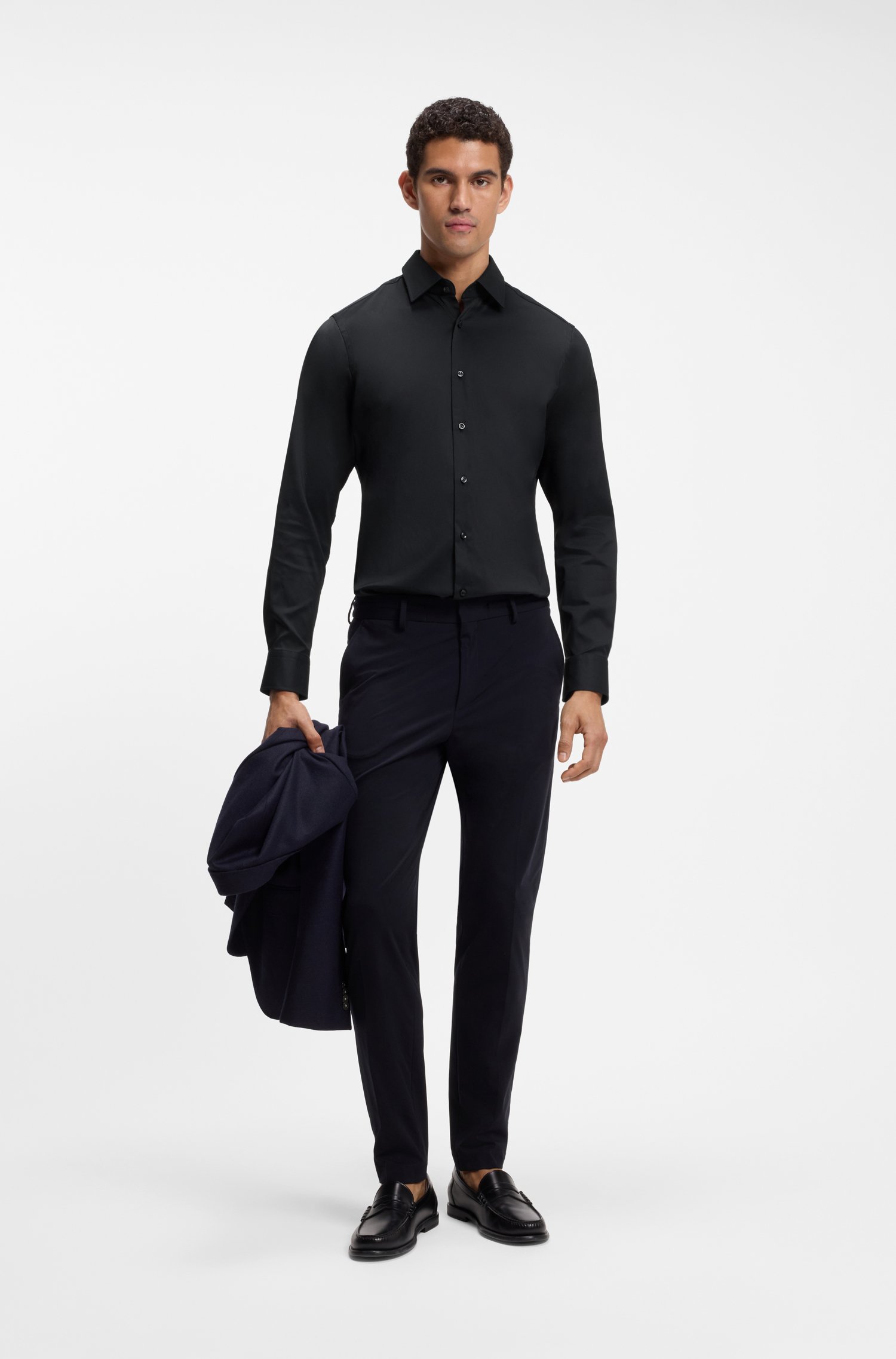 Boss Regular-fit shirt in performance-stretch twill skjortor & blusar herr – bild 2