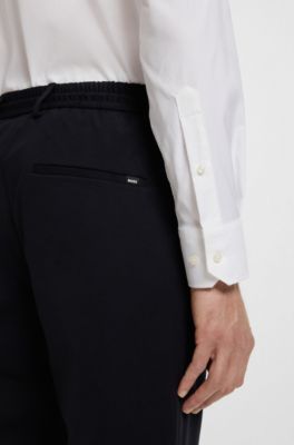 Regular-fit shirt in performance-stretch twill, White