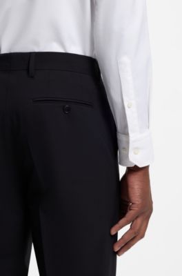 Chemise Regular en twill stretch performant, Blanc