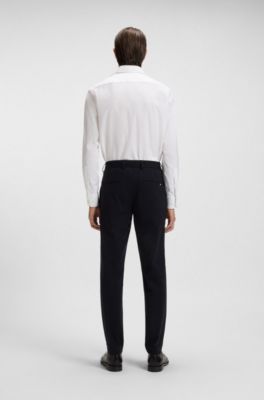 Regular-fit shirt in performance-stretch twill, White